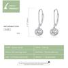 WOSTU New Fashion 100% 925 Silver Exquisite Round Zircon Drop Earrings For Women Wedding Earrings Luxury Jewelry CQE747