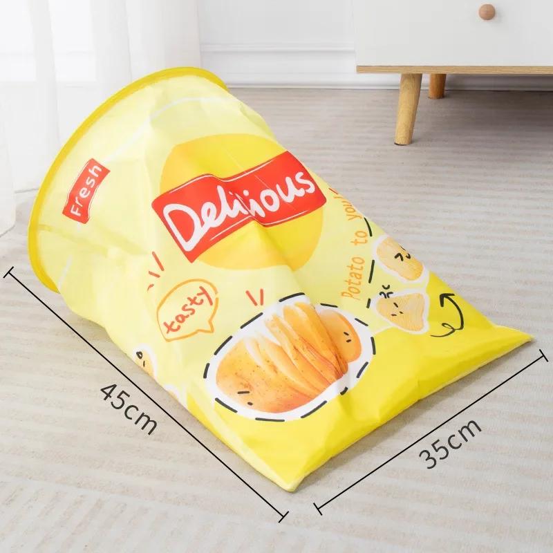 Pet Cat Play Tunnel Toys Collapsible Interactive Cat Drill Bag Indoor Cat Interactive Toys with Crumpled Paper Tunnel Bag