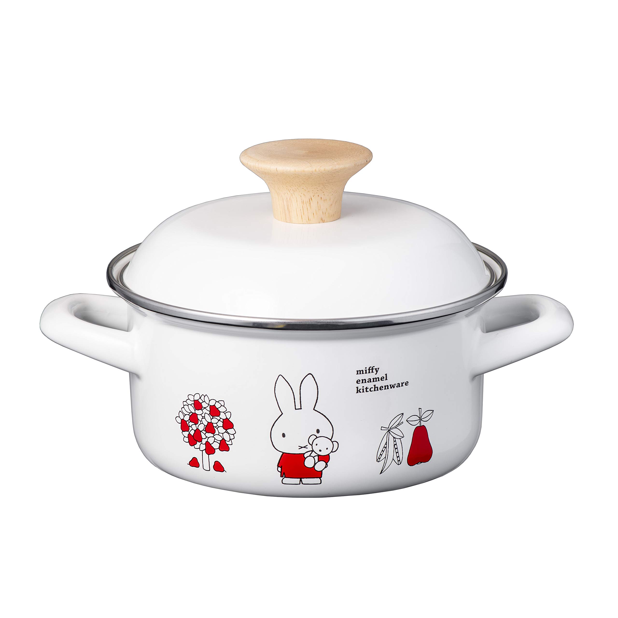 

Emile Miffy Enamel Pot to acids and no odor for all IH heat by Dick with a convenient sealable lid for GoodPlus+ (15cm) [Resistant alkalis, transfer]
