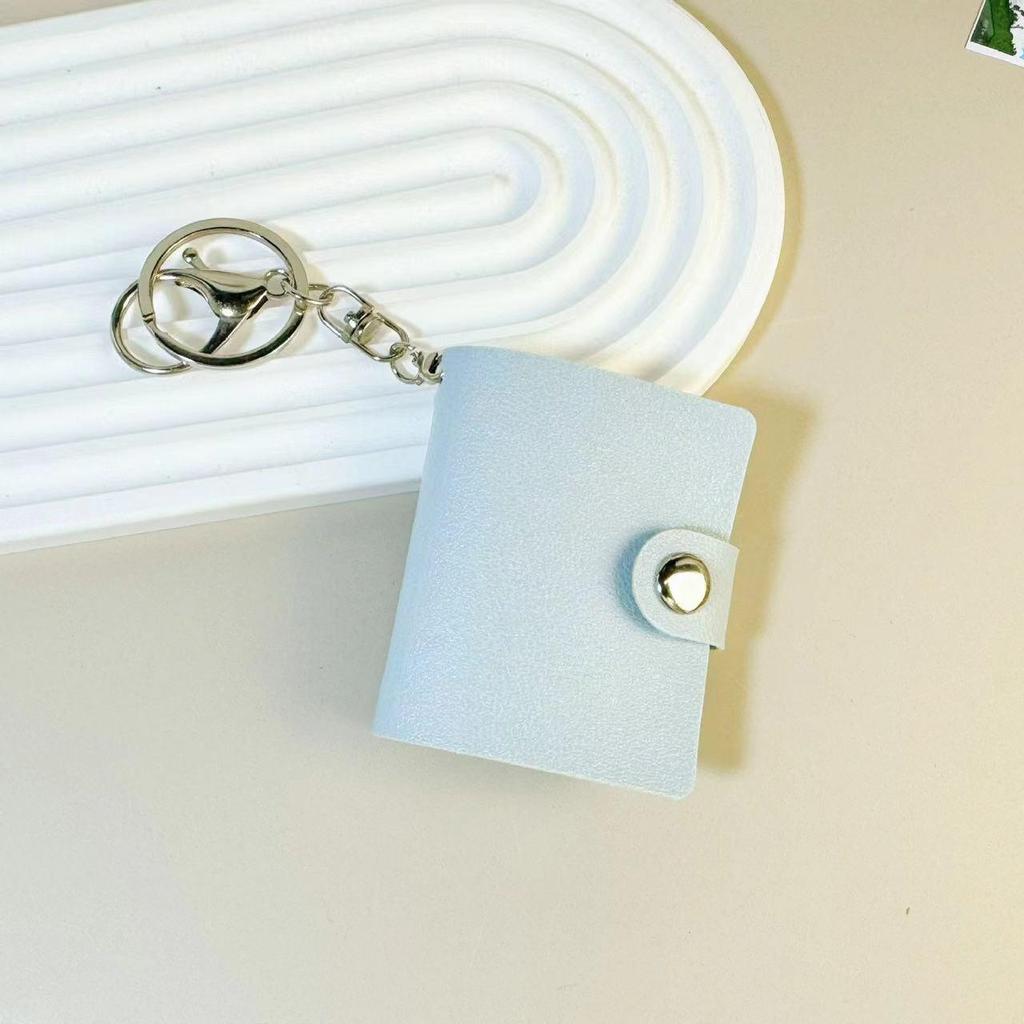 2" Leather Mini Photo Album Keychain for Photo Booth Strips, ID Photos & Child Growth