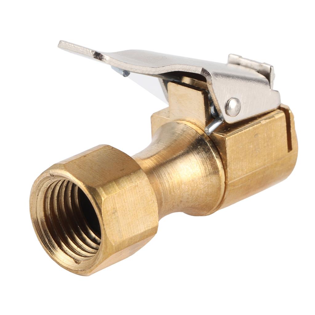 Tire Inflator Chuck Connector Fast ClipOn Air Pump Adapter for Car Motorcycle Inflation