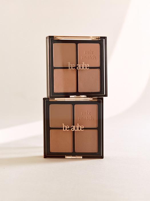 Beaube Mix-Match Cheek Palette (Sand Beige/Rose)