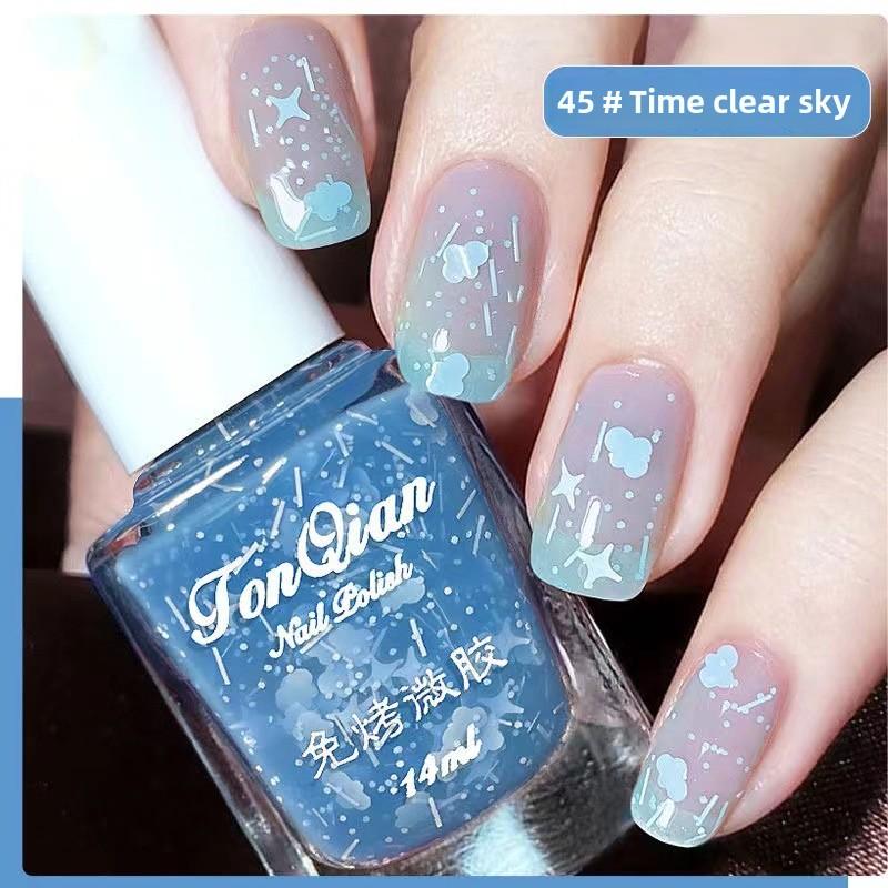 

Летний интернет-знаменитость, новый хит продаж, лак для ногтей для женщин, стойкий, не требующий запекания, не отслаивающийся, классический, отбеливающий, вишнево-красный 14ml