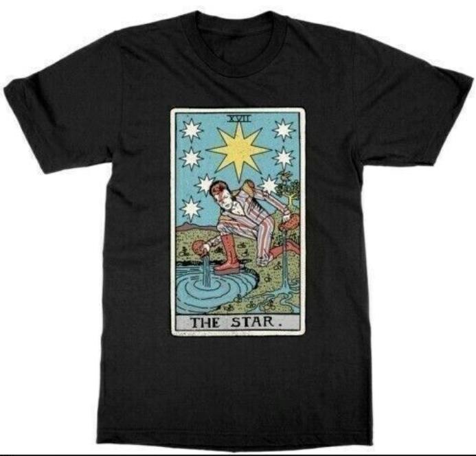 David Bowie Tarot Card Tshirts Fortune Telling Shirt S