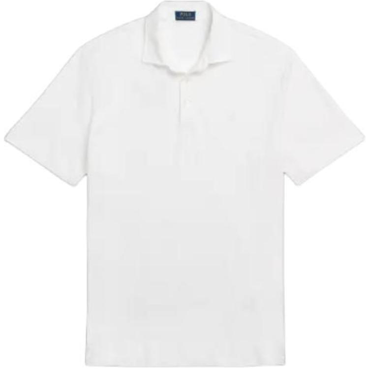

Polo Ralph Lauren Классический крой Хлопок Лен Сетка Однотонная рубашка-поло Мужские топы Белый MNPOKNI1N822685 M