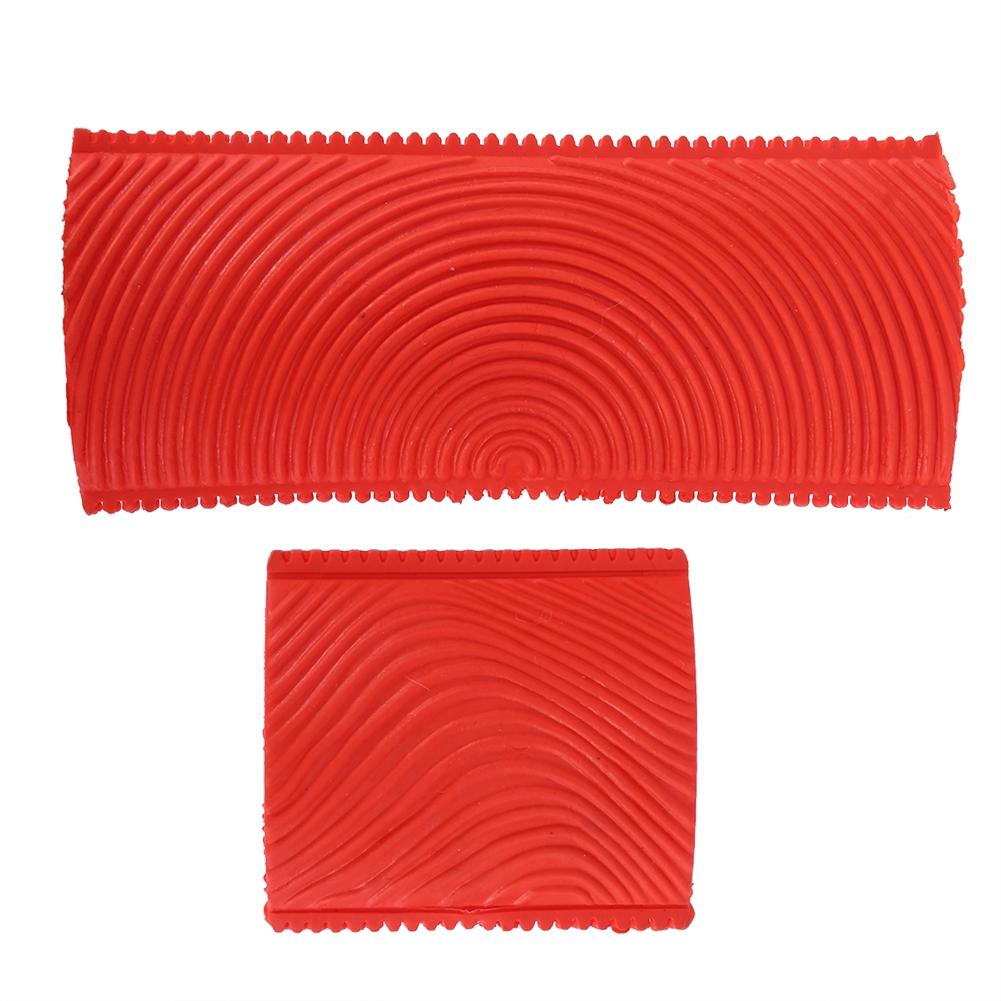 2Pcs   Set Rubber Wood Grain Effect Brush Painting Tools DIY Wall Decoration