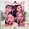 Girl Group Poses Blanket Soft Warm Cozy Suitable for Picnics Couch Office Chair Four Seasons Universal Digital Print