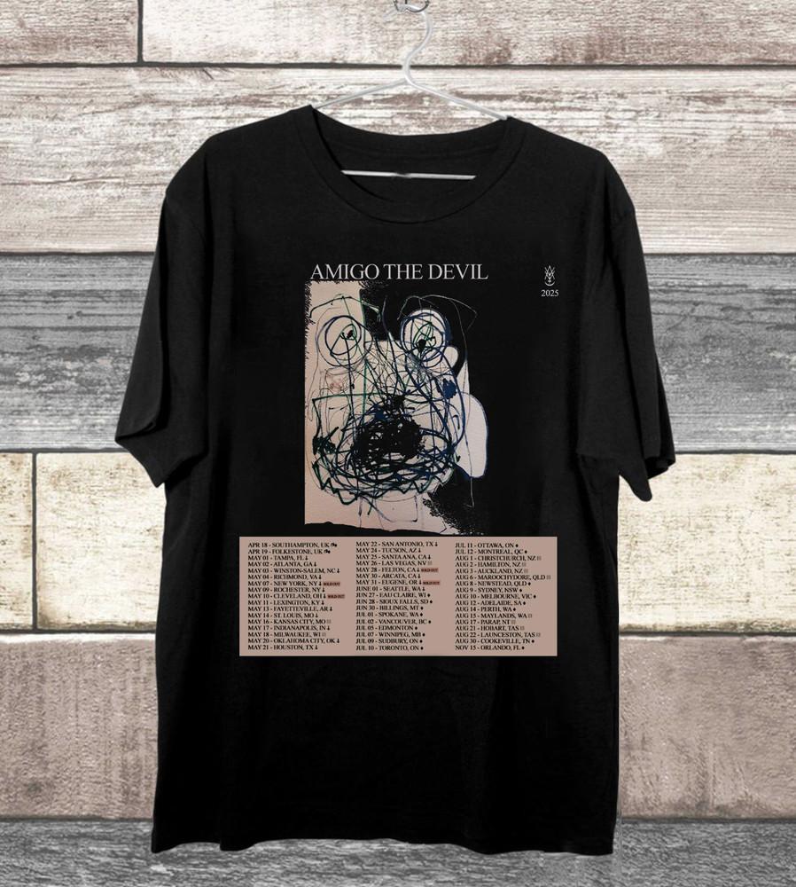 Amigo The Devil Band Tour 2025 Gift For Fan S to 5XL T-shirt Unisex T-Shirt S