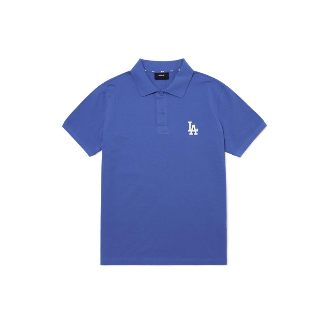 MLB Polo Shirts Men s Blue Polo Collar Moderate Straight Fit 3LPQ01023-07BLS M