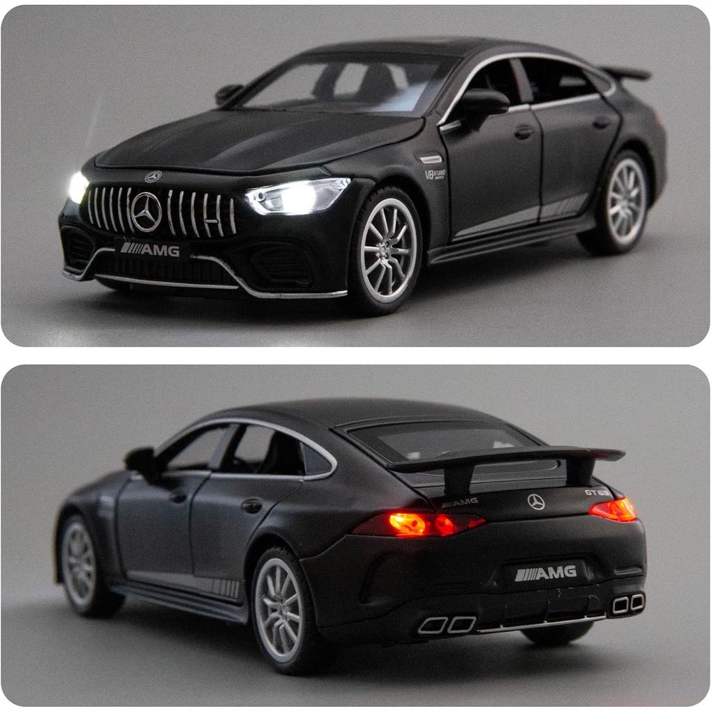 1/32 Benz AMG GT63 Model Car Alloy Diecast Pull Back Toy Car with Sound and Light Door Can Be Opened Toy Vehicle for Kids Gift