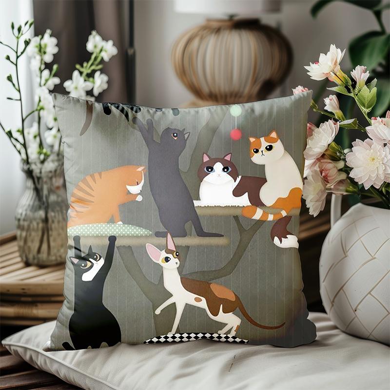 1 Pieces Cute Cartoon Cats Pillow For Home Decor Polyester pillowcase, sofa decorative cushion cov Headboard Pillow