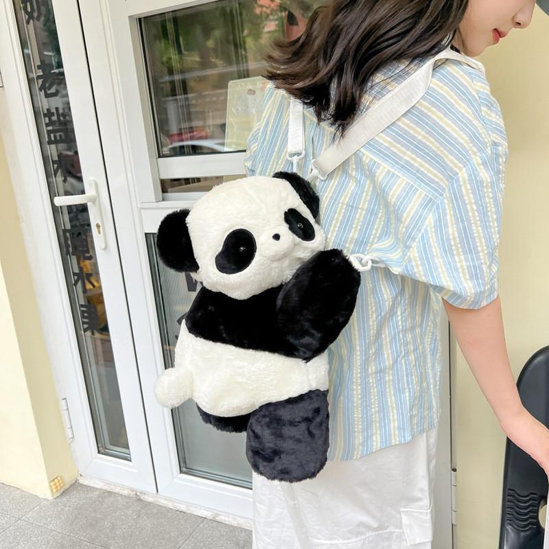 Panda Plush Adorable School Bag Versatile Carry Material Children Teens Bags