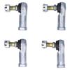 4PCS Tie Rod End Kit Rubber Metal WearResistant Replacement for TRX300 Fourtrax 300 19881996