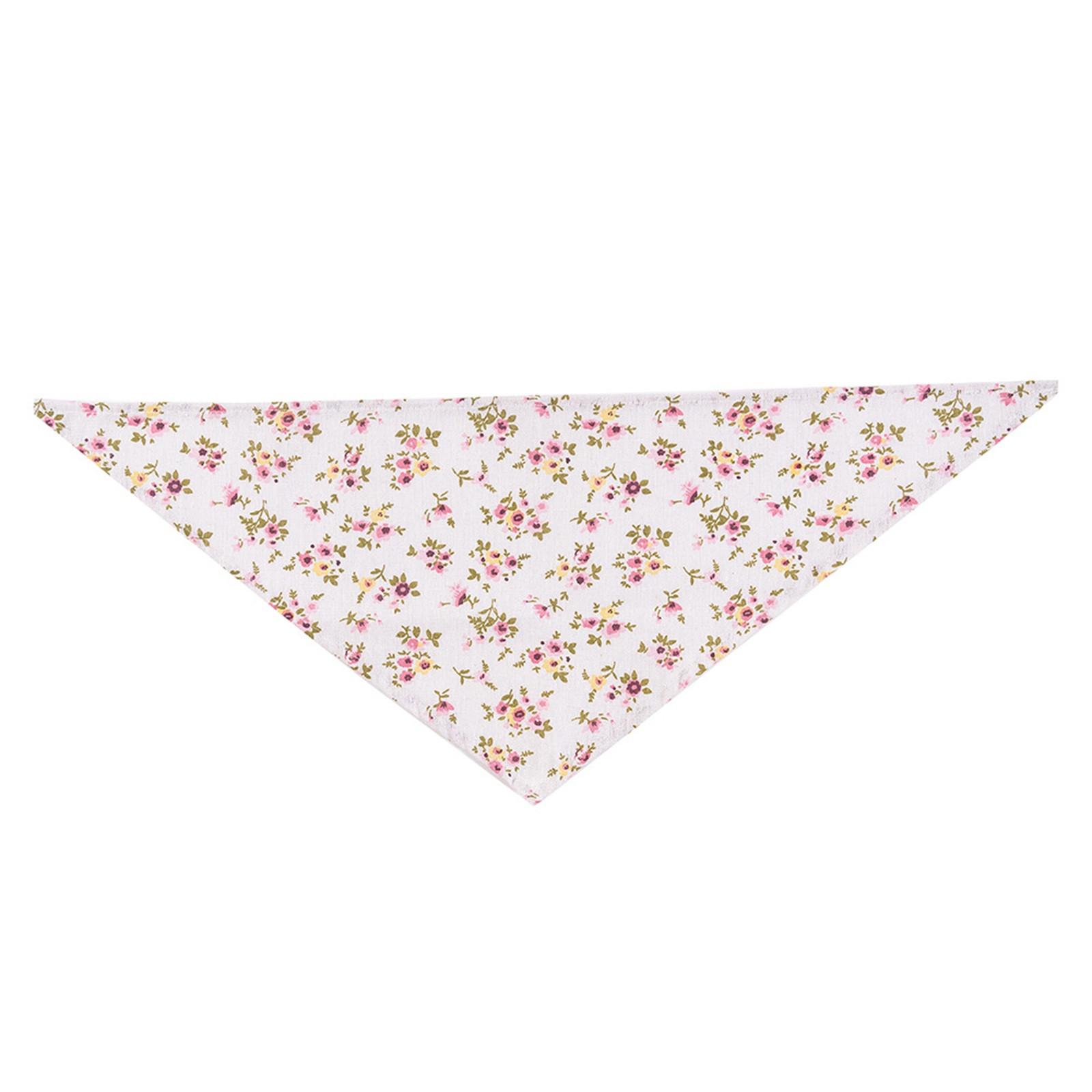 

Pet Bandana Triangle Scarf Floral Pattern Adjustable Size Soft Cotton Material Comfortable Lightweight for Dogs and Cats One Size