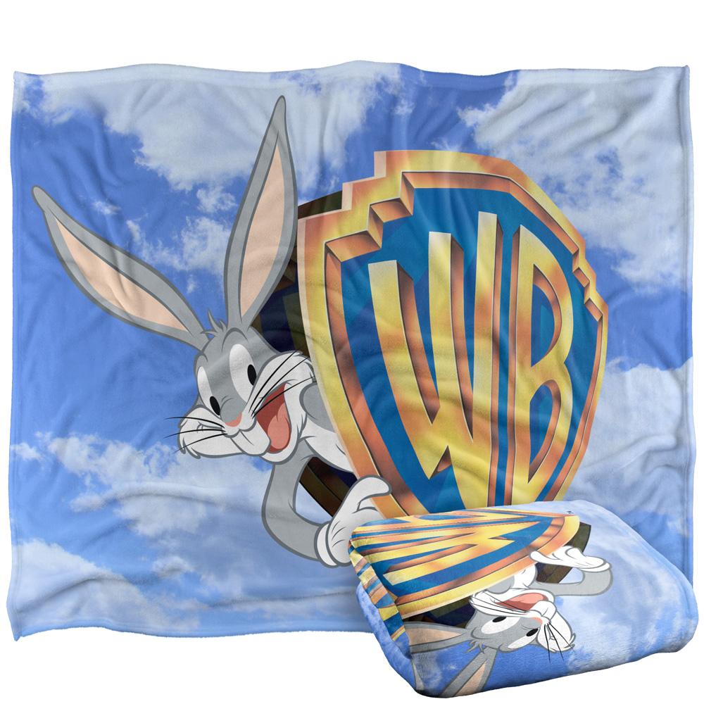 Warner Bros Vault Silky Logo Bugs Bunny Supersoft Blanket