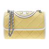 Fleming Soft Diamond Pattern Pleated Napa Leather With Patent Leather Trim Crossbody Shoulder Bag Small Women Bags 145585-700