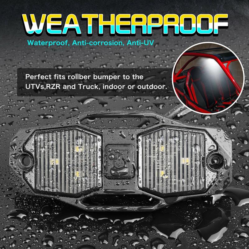 12v Led Car Dome Light With Switch Guard Bar Lamp Modified Accessories Compatible For Utv Atv