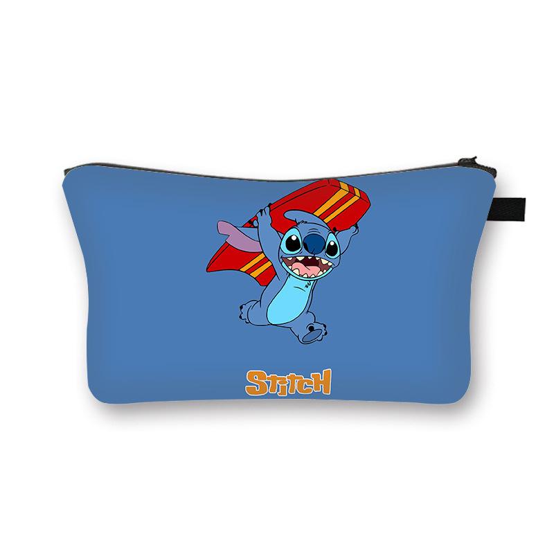 Stitch'S New Cosmetic Bag, Children'S Fashion Portable Double-Sided Toilet Bag, Girls' Outdoor Travel Clutch Storage Bag