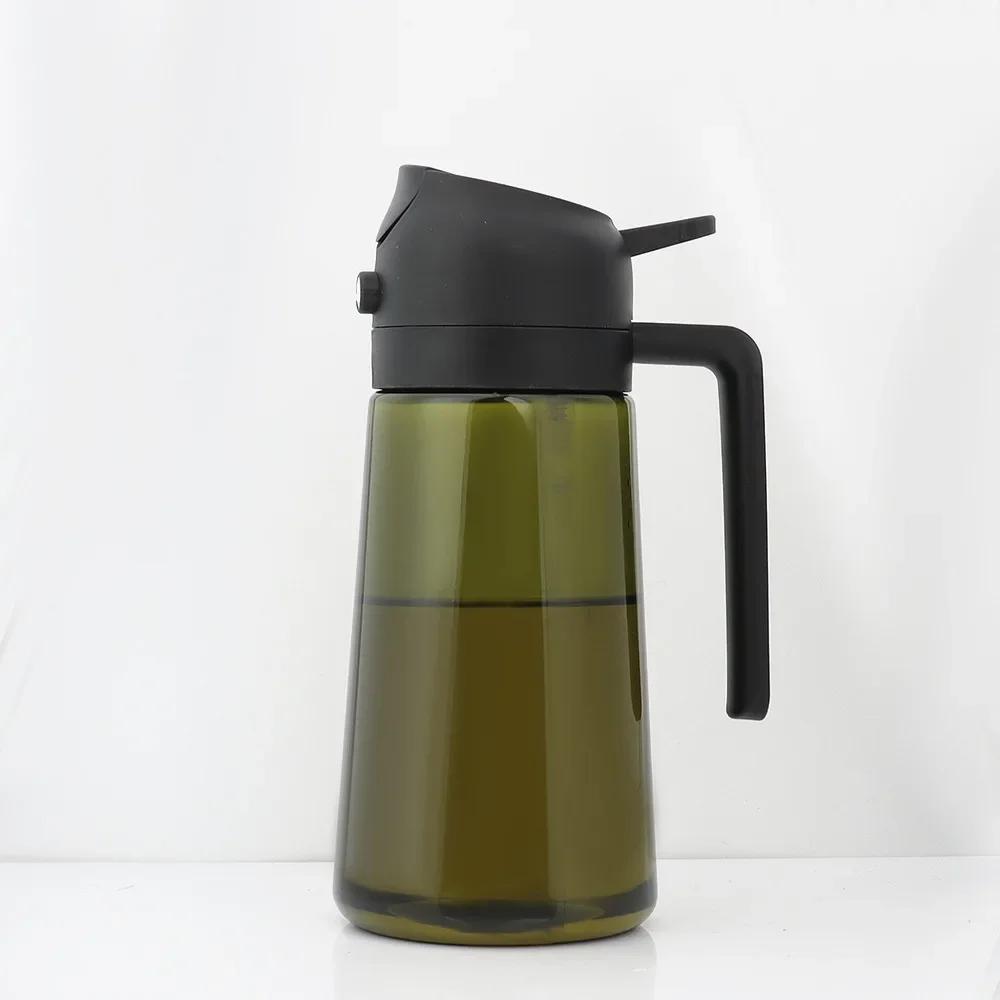 2 In 1 Olive Oil Dispenser Glass Olive Oil Sprayer for Cooking – Bottle for Air Fryer Accessories,Salad, BBQ,Kitchen Gadgets