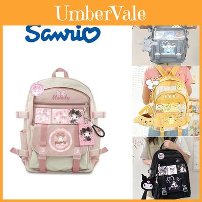 Kuromi Cinnamoroll Melody Purin Ryggsäck med stor kapacitet för flickor Barnpresent