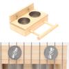 Parrots Cage Feeder Cups+ Perch Set Multifunction Bridge Perch Standing Accessories Parrots Cage Supplies
