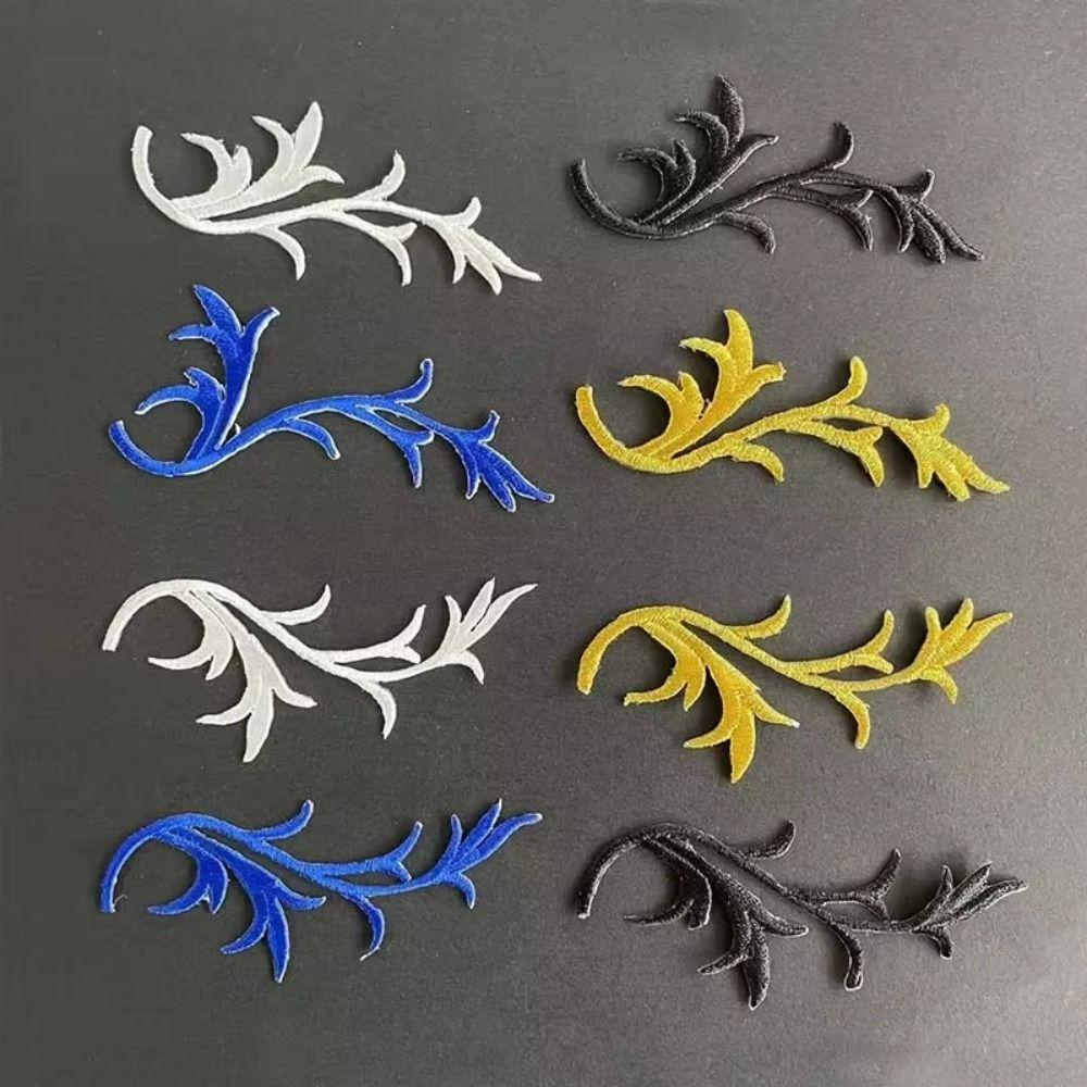 4 Pairs Deer Antler Embroidery Patch Decorative Applique Sew on Patch For Clothing Dresses