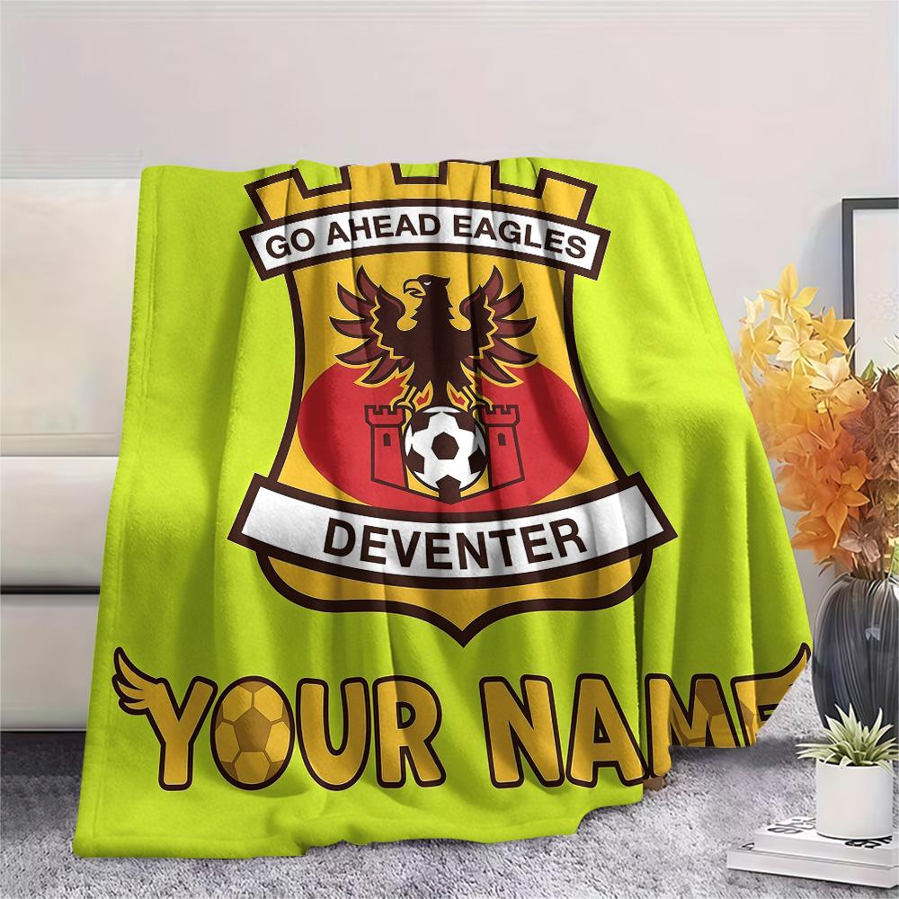 Custom Name Go Ahead Eagles Flannel Blanket, High quality Comfortable for All Seasons, Home Decor, Warmth and Comfort