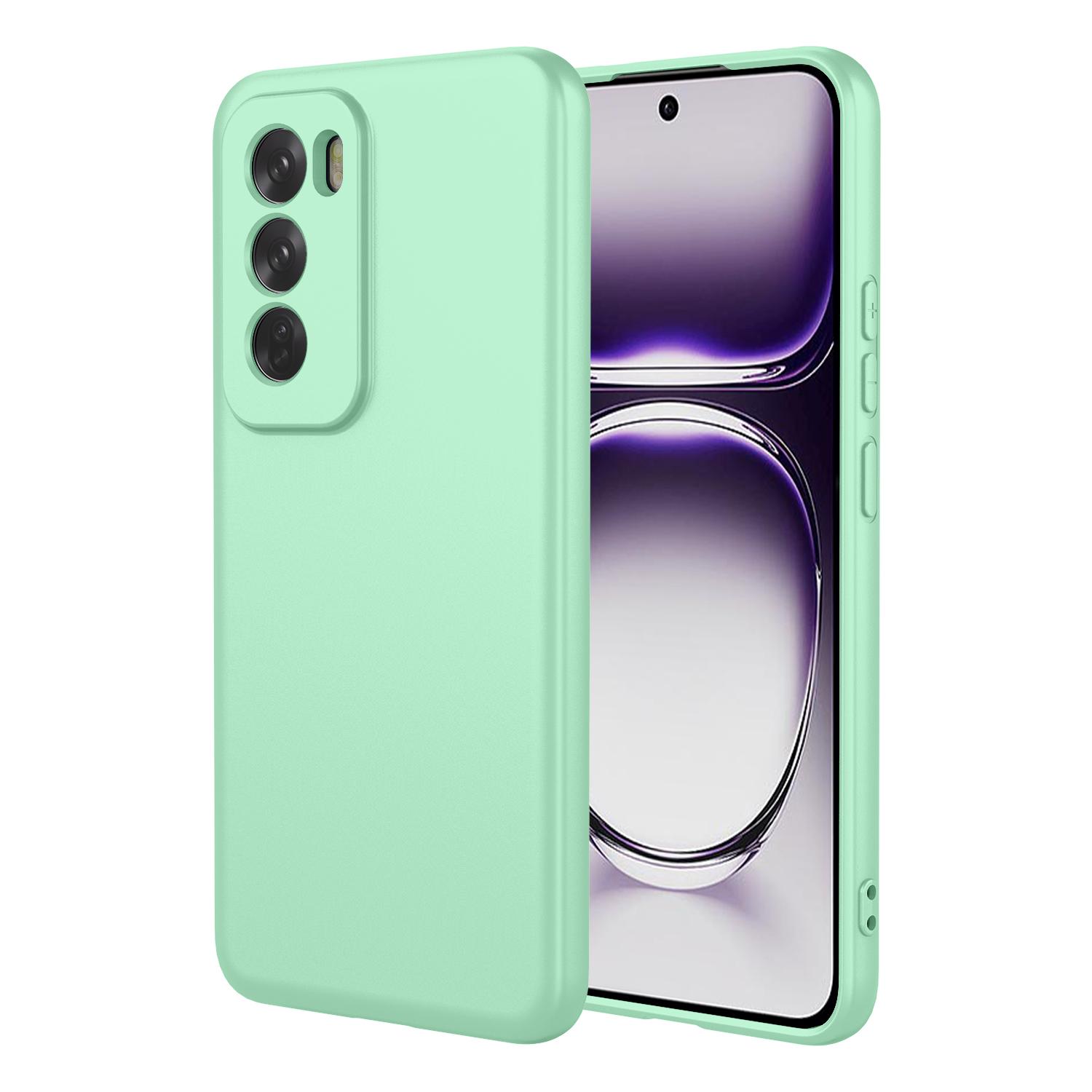 

Гибкий жидкий силиконовый чехол TPU для OPPO Reno 12 Pro 5G Reno 11 11F 12F FS Reno10 Pro Plus защитный чехол мягкий полный защитный чехол OPPO Reno 12 5G светло-зеленый