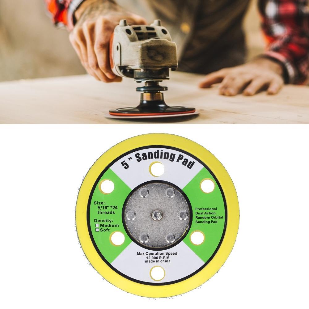 Professional 5 Inch Sanding Pad PU Backin Hook Loop Backing Plate Flexible Backing Pneumatic Sande Air Polishers