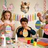 3D Hole Breaking Easter Bunny Sticker Cute PVC Self-Adhesive Ripped Easter Bunny Decals Easter Toilet Seat Wall Window Sticker