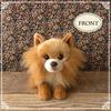 Ninian and Kino Plush Dog, Realistic Lying Down Puppy, Approximately 40cm Long, Pet (Pomeranian)