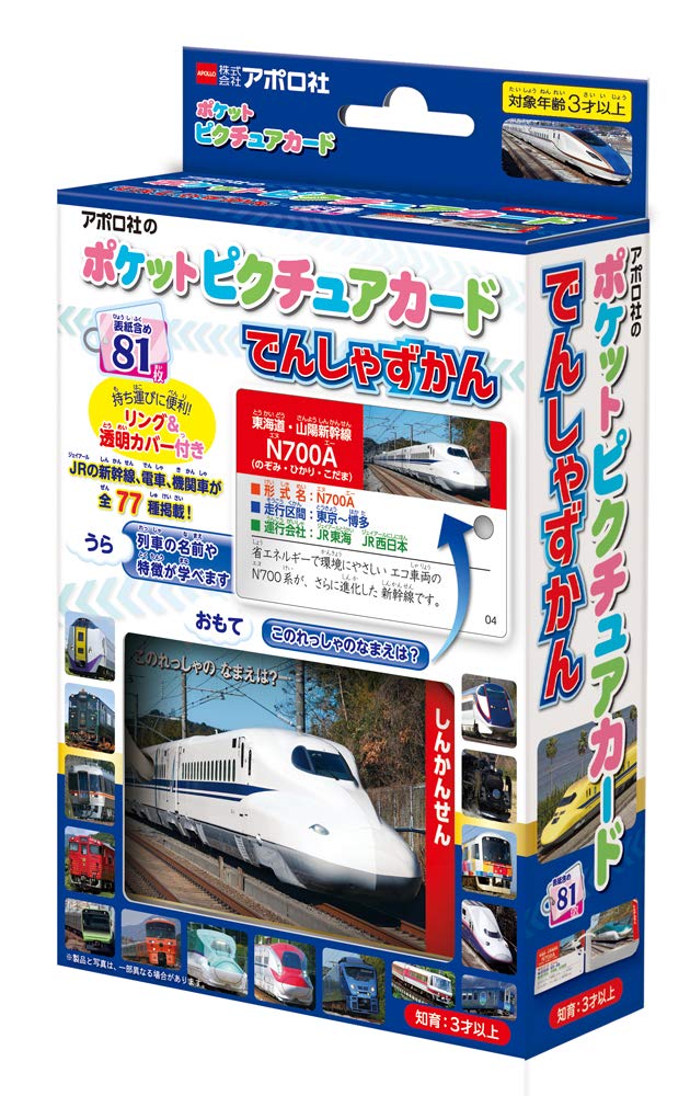 

Epoch Pocket Picture Card Train Encyclopedia with Ring and Clear Ages 3 and Toy 08-308 Cover, Up,