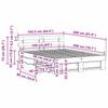 Bed Frame Waxed Brown 160 X 200 Cm Solid Pine Wood