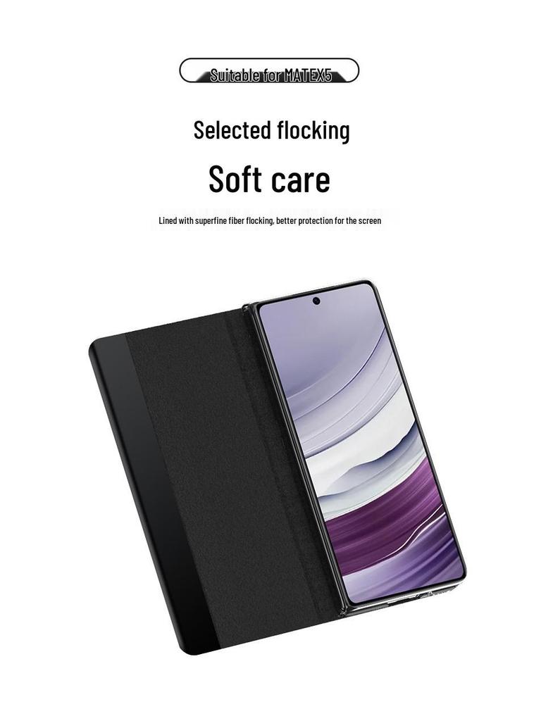 Ultra-Thin Smart Window Leather Case with Stand for Huawei Mate X5