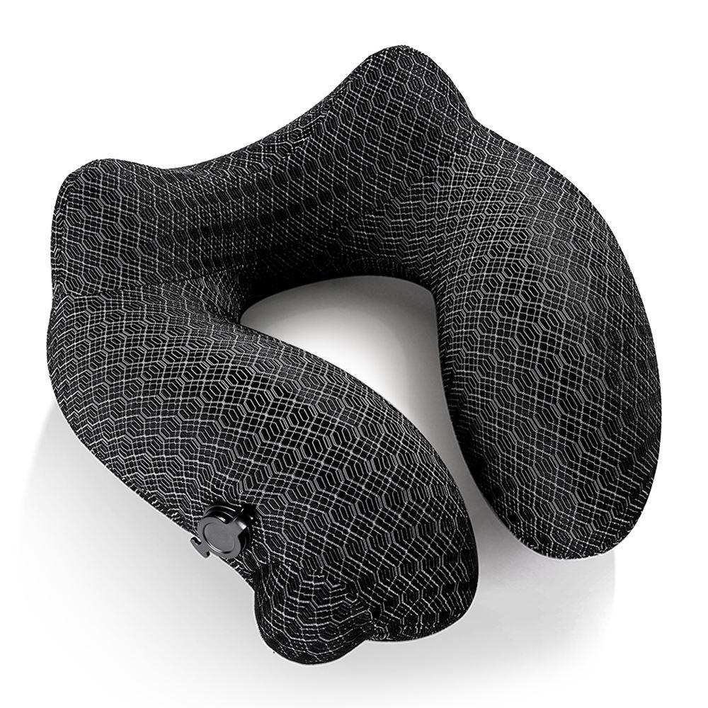 Press-type Automatic Inflation Pillow Neck Travel Multi-function Support Pillow чёрный