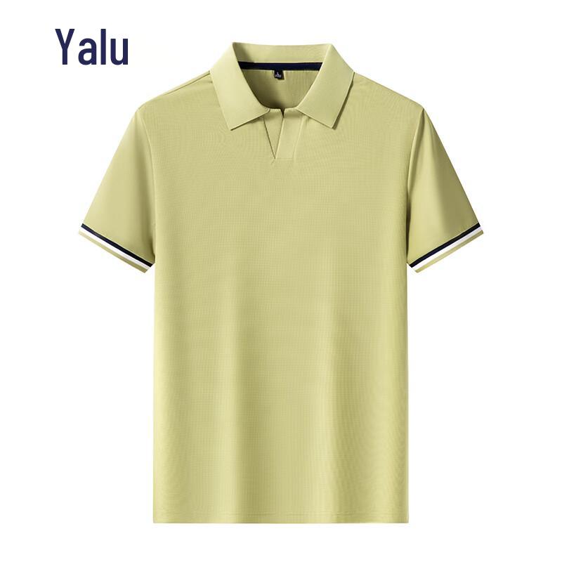 YALU EL Unisex Summer Seagull Collar Polo Short Sleeve T-Shirt