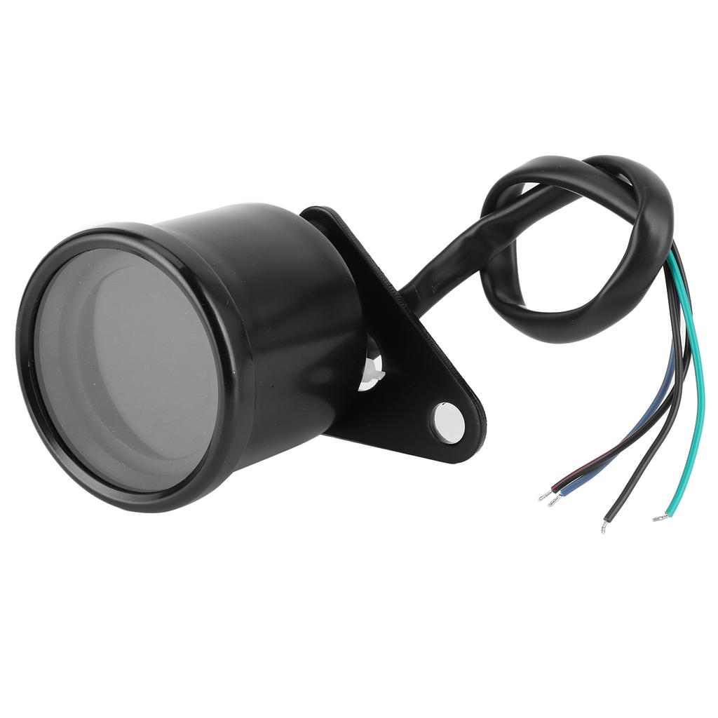 Motorcycle MultiFunctional Meter Tachometer Odometer Fuel Gauge Speedmeter 12V Universal(Black )