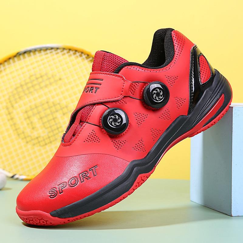 Badminton shoes men's and women's bottom rotating buckle table tennis shoes tennis shoes non-slip outdoor sports shoes