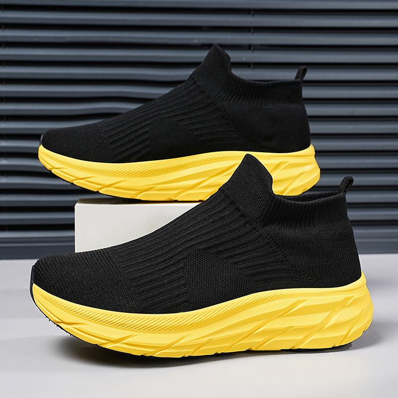 Women's Sneakers Slip On Men Socks Shoes Breathable Couple Running Shoes Lightweight Soft Footwear Casual