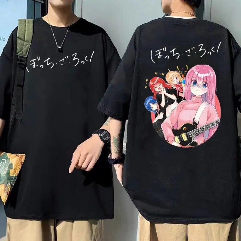 Sevimli Komik Anime BOCCHI THE ROCK Gotoh Hitori Grafik T-shirt Yaz Unisex Kadın Büyük Boy Unisexga Tees Unisex % 100% Pamuk Tshirt