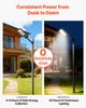 12000W Solar Street Light Outdoor, 900000LM, Commercial Parking Lot Light Dusk to Dawn, LED Flood Security Lamp with Motion Sensor, IP65 Waterproof