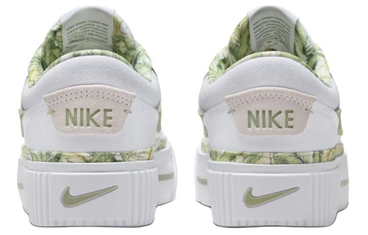 Women's Sneakers Nike Court Legacy Lift White Multi-Color Gum Medium Brown Oil Green (Women's)