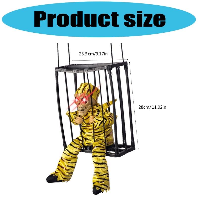 Eerie Prisoner Cage Manifestation Toy With Easy Installation Permanent Halloween Deck For Eerie House Themes