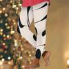 Women Plus Size High Waist Full Length Colorful Geometric Printed Yoga Leggings