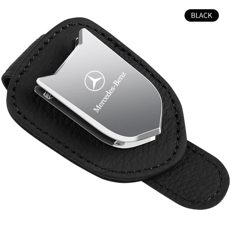 Auto Sun Visor Glasses Box Sunglasses Clip Card Ticket Holder Stand For Mercedes Benz AMG W203 W206 W220 W205 W211 W212 W201 GLS CLS GLC