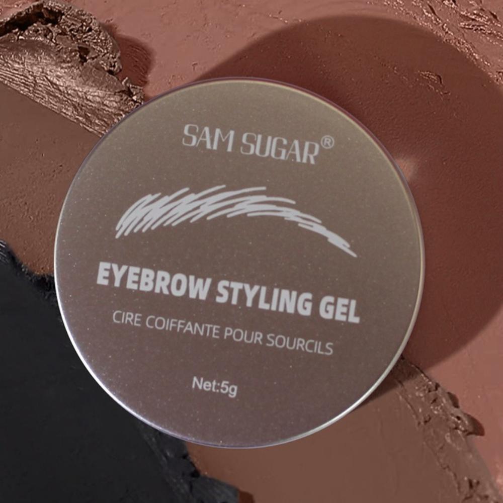 Eyebrow Pomade and Brush Set Waterproof Long-Lasting Smudge-Proof Brown Brow Gel Cream 3D Natural Feathered Wild Eyebrow Makeup for Women