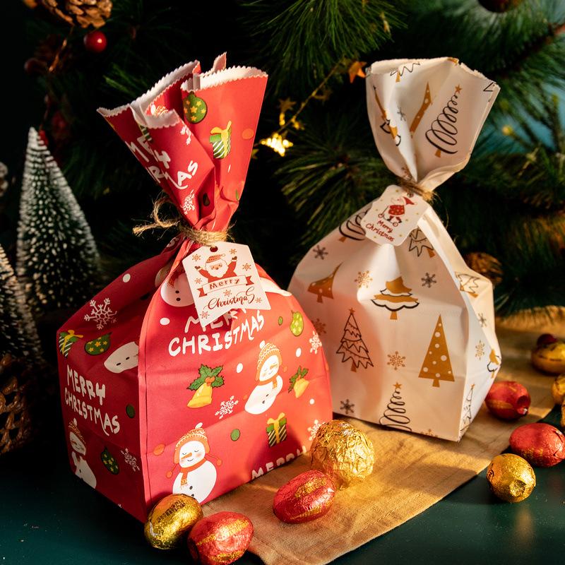 Christmas Gift Bags with Stickers - 24 Sets Advent Calendar Candy Paper Bags