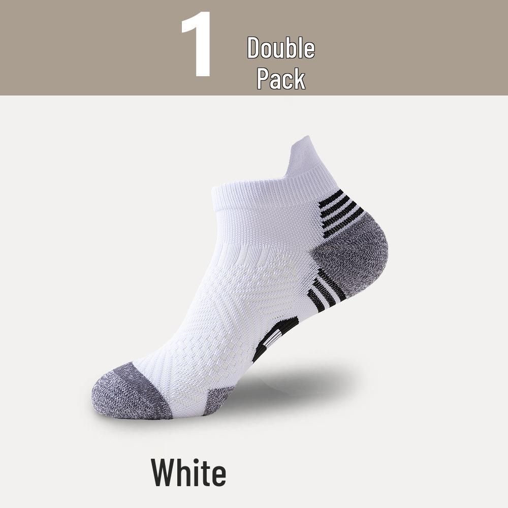 Men's Professional Quick-Dry Running Socks - Thick, Wear-Resistant, Anti-Slip Heel & Toe, All-Season