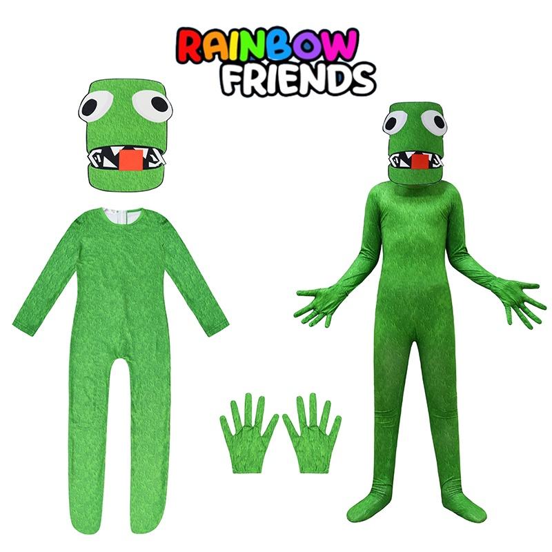 Green Friends Rainbow Cosplay Costume Kids Halloween Fancy Party Dress