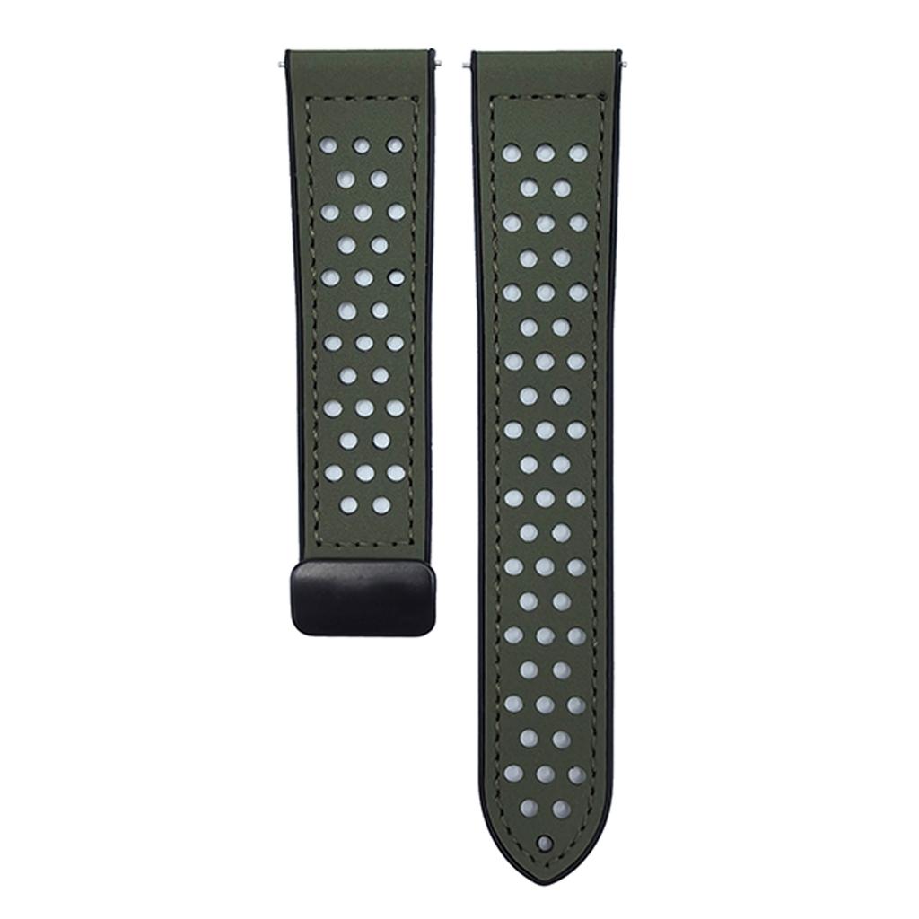For Huawei Watch GT 5 41mm Watch Band 18mm Magnetic Buckle Perforated Silicone Strap